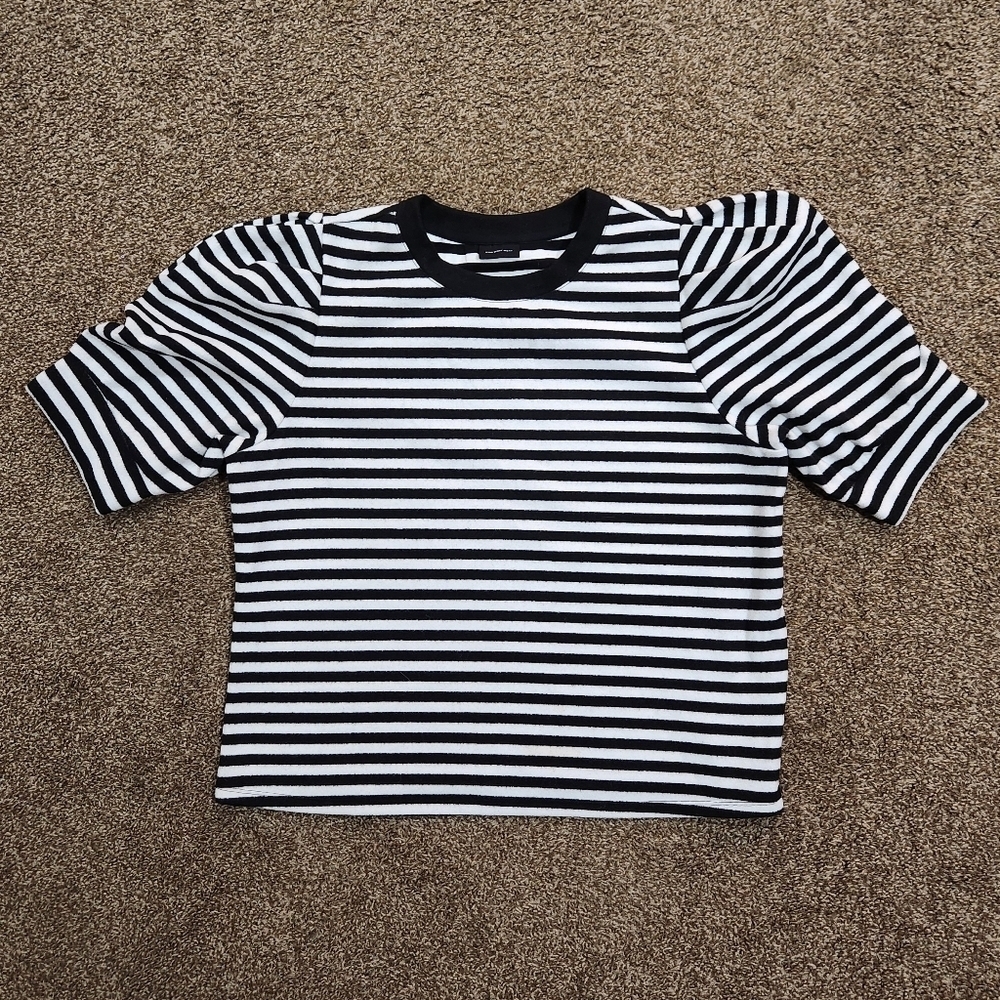 Who What Wear Stripped Print Women's Top